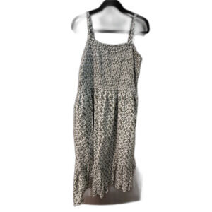 Gap Spaghetti Strap Tiered Cotton Blend Dress Green Size XL